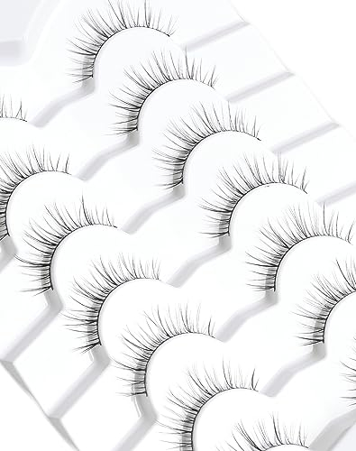 Cils naturels, cils courts aspect naturel faux cils sensation d'apesanteur Faux cils 10 mm petits cils 7 paires D14