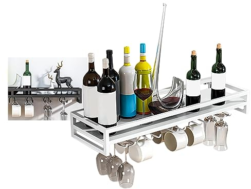 LIGUOYI Weinglashalter Wand, Gläserschiene Multifunktional Stielgläserregal Leicht Zu Montieren Wandbefestigung, Gläserhalter Stielgläser Halter Für Küche Bar Schreibtisch Kelch Aufbewahrung