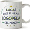 MUGFFINS Tazas Personalizadas para LOGOPEDA hombre - En Español - Mejor del Mundo - 11 oz / 330 ml - Regalo Personalizable original y divertido
