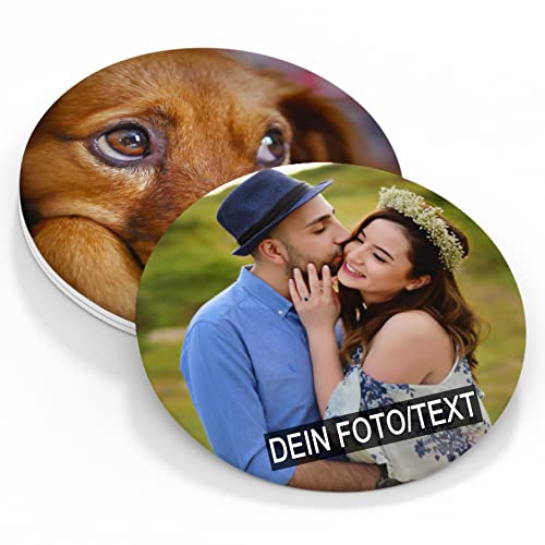Untersetzer mit eigenem Foto/Text Personalisierte Untersetzer MDF (1 Stück Rund)