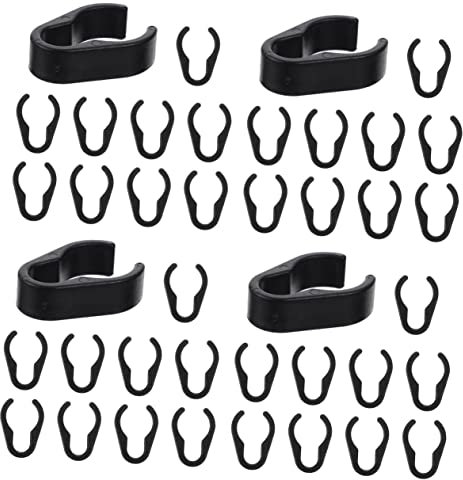 ibasenice 40pcs Mic Cable Clamps for Microphone Stand Cable Clips Organize Your Studio Efficiently