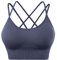 Damen Sport BH Yoga Bra mit Gepolstert Nahtlose Ohne Bügel und gibt Guten Halt Atmungsaktiv Riemchendesign und mittelstarkem für Fitness Lauf Joggen Cross Back Design Push up BH Sport Bra Top