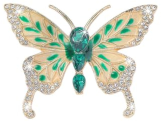 NIUSHANGKristall Schmetterling Anstecknadel Tier Brosche für Frauen Mädchen vergoldet Tier Brosche Pin Strass Tier Brosche Anstecknadel Schmuck Muttertag Hochzeit Geschenke für Mama Frau