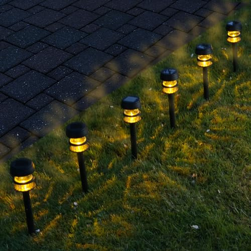 MARELIDA LED Solar Wegleuchten mit Erdspieß Solarleuchten Gartenleuchten Balkon 6er Set