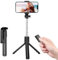 BNOYONERAS Selfie Stick Stativ, Bluetooth Selfie Stick mit Fernbedienung, 360°Rotation, Schwarz, 1M
