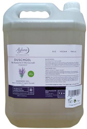 Ayluna Naturkosmetik Duschgel Bio-Rosmarin & Bio-Lavendel entspannend, bio & vegan, 5l Kanister