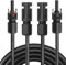UC-Express Solar Verlängerungskabel für Solarpanel - Solarkabel mit PV Stecker/Buchse - Photovoltaik-Stecker - Kabel 4 mm² / 6 mm² - Solarstecker, Kabelquerschnitt:4mm², Länge:2X 5m incl. Stecker