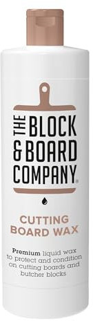 Block & Board Company Chopping Board Wax | Finishing Wax for Wooden Cutting Boards, Butchers Block, Countertops and Utensils | Protect, Condition & Preserve Wood | Food Grade Solution | 250ml