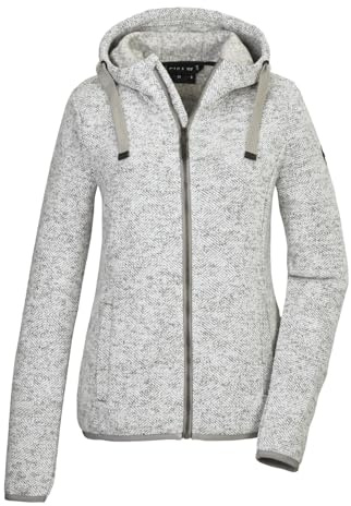 G.I.G.A. DX Damen Strickfleecejacke/Fleecejacke mit Kapuze GW 52 WMN KNTFLC JCKT, gebrochenes weiss, 34, 42233-000