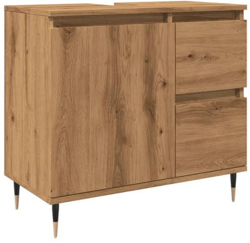 vidaXL Badschrank Artisan-Eiche 65x33x60 cm Holzwerkstoff