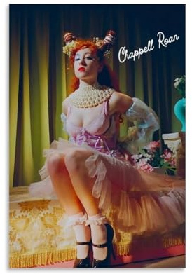 Chappell Roan Musikposter auf Leinwand, dekoratives Gemälde, modern, ästhetisch, dekoratives Gemälde, Schlafzimmer, Wohnzimmer, Kunstposter, 30 x 45 cm, ungerahmt