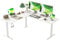 Agilestic L-Shaped Electric Standing Desk – 160 x 140 cm Height-Adjustable Ergonomic Corner Desk for Home Office, Sit-Stand Computer Desk, White