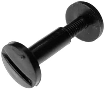 Vis enterrées en plastique (nylon 6.6), coupe tournevis pour assemblage et reliure, pour usage industriel et domestique - H12 - noir - 40 pièces - Plastic Hardware Store