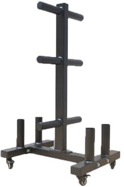 Bumper Weight Rack Tree for Plate, Professional Barbell Storage Organizer/Workout & Lifting Equipment, with Rolling Wheels