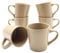 HOMD Coffee Cup Set 6-12oz Large Handle Ceramic Cup for Coffee, Soup, Tea, Milk, Latte, hot Cocoa, Ladies, Men-New Porcelain Mug Set (Brown)