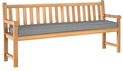 vidaXL Palettenkissen Grau 200 x 40 x 8 cm Oxford-Stoff | Hält das Wasser fern wie ein Profi, Bleibt lange hell und kräftig, Perfekt für drinnen und draußen