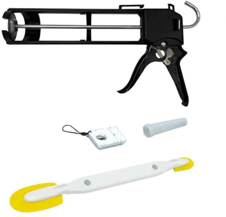 Magic Caulking Gun No Drip Silicone Applicator with Nozzel Cap Cutter and Finishing Pad