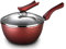 CHCWR Casserole de wok poêle à friture poche-cookware poêle à oeuf antiadhésive avec couvercle en verre poêle sans fumée 31 cm Vision