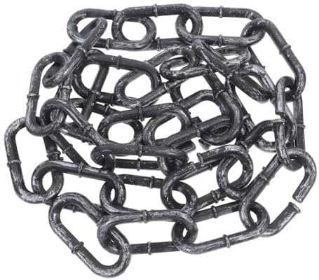 Hemobllo Thick Halloween Plastic Chain Link Prop - Lightweight & Realistic Fake Chain for Costume Accessories, Halloween Decorations, Masquerade, Cosplay, Fancy Dress Parties