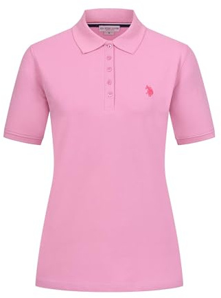 U.S. POLO ASSN. Damen Poloshirt (S-2XL) Kurzarm Polohemd mit Flachstrickkragen P007