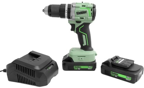 Kielder KWT-020-02 TYPE18 18v 13mm 75Nm Ultra Compact Combi Drill Kit, 2 x 2.0Ah Batteries, Charger, Belt Clip & Pro Carry Case