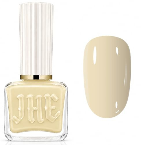 Butter Yellow Nail Polish - Pastel Yellow Nail Varnish, Cream Lemon Butter Nail Paint, Quick Dry No UV Needed, High Gloss Chip Resistant Long Lasting Polish for DIY Manicure Nail Art
