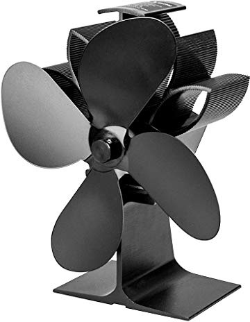 4 wärmebetriebene Ofenventilatoren, Aluminium, leise, für Holzscheite, Gebläse