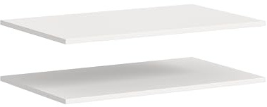 xonox.home – Schrank-Zubehör Einlegeboden-Set Kopenhagen 2X 78x48 cm in Weiß – 2er Pack Fachboden/Regalboden für 3-türigen Kleiderschrank – Optionales Zubehör für Ihre Schrankwand