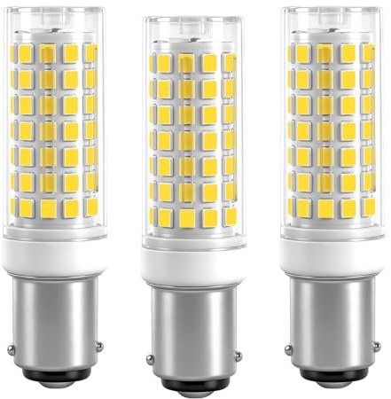 LUHMQ B15D LED Glühbirne Nähmaschinenlampe, 6W (Entspricht 60W Halogen), 600 Lumen, BA15D Doppelkontakt Stecklampe für Nähmaschine & Haushalt AC220-240V Breitstrom (Kaltesweiß 6000k, 3 Stück)