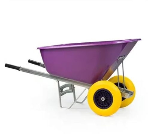 Brouette en Plastique Robuste à 2 Roues, Outil de Jardin de Construction agricole de Grande capacité