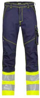 DASSY® Phoenix Warnschutzhose - Größe 53 - DUNKELBLAU/NEONGELB