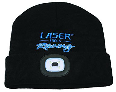 Laser 6899 Laser Tools Racing Beanie Hat with Rechargeable Lamp