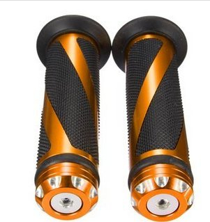 Alamor CNC Aluminium 7/8 Motorradlenker Gummi Hand Griffe-Golden