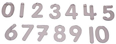 TickiT 72401 Spiegelzahlen, klein, 70 mm Durchmesser (14-teilig)