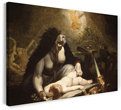Printed Paintings Leinwand (120x80cm): Henry Fuseli - Der Nachtwächter, der Lappland-Hexen besuch
