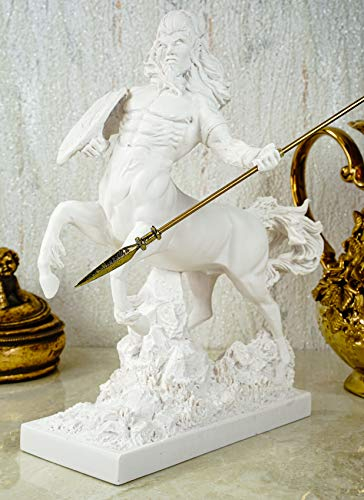 Kremers Schatzkiste Alabaster Figur Zentaur Mischwesen Pferd 30 cm Skulptur weiß Kentaur