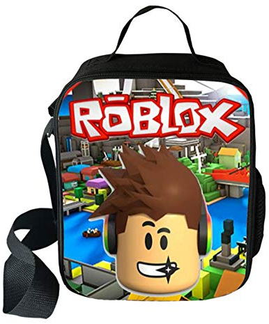 Bonamana Anime Roblox Lunch Bag Shoulder Bag Food Container Tote Bag with 3D Print Digital Pattern Waterproof Insulated