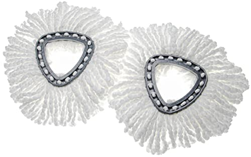 vhbw 2X Testina pulente sostituisce Vileda 152623 per mocio, lavapavimenti - Microfibra, Nero/Bianco