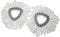 vhbw 2X Testina pulente sostituisce Vileda 152623 per mocio, lavapavimenti - Microfibra, Nero/Bianco