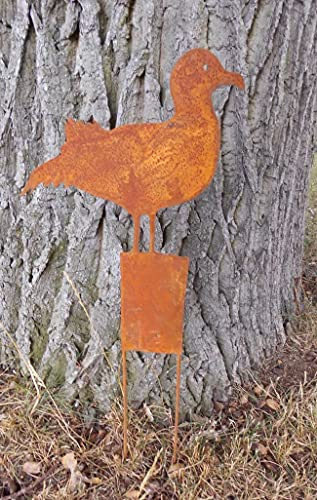 Deko-Impresion Gartenstecker Möwe Beetstecker Gartendeko Eisen Naturrost 58 x 19 cm