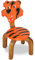 livasia Kinderstuhl mit lustigen Motiven, Kinderhocker, Massivholzstuhl für Kinder (Tiger)