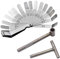 NINGWANG 3 Pcs Engine Valve Screw Adjusting Spanner Tool Valve Adjustment Tools + Feeler Gauge 0.005-0.020 Inch, Silver