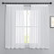 PONY DANCE Kurze Gardinen mit Kräuselband 2er Set Vorhang Weiß Transparent H 137 x B 140 cm Durchsichtige Gardinen Wohnzimmer Modern Kurz Voile Vorhänge Leinenoptik