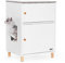 Petsfit Katzenschrank, Katzentoilette, versteckte Katzenklo Schrank aus Holz mit Aufbewahrungsschrank und Eingang, Moderne Katzenhaus für Katzen Hunde,Weiß