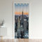 New York Türvorhang für Tür, Privatsphäre, New York City, Manhattan, Skyline, Stadtbild, Verdunkelungsvorhang, zeitgenössisch, künstlerisch, Sonnenuntergang, Landschaft, Raum, 106 x 203 cm, 1 Vorhang