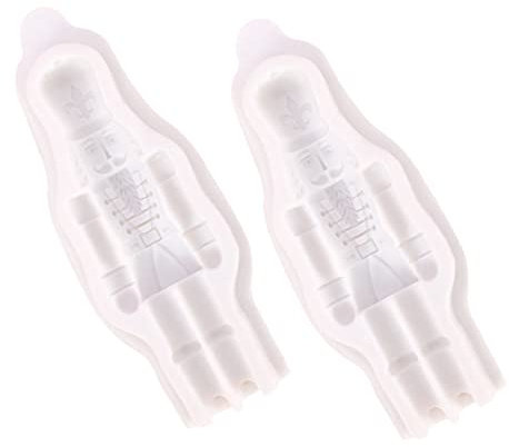 UPKOCH Silicone Nutcracker Molds Cookie Cutters for Baking Fondant Molds Set for Christmas