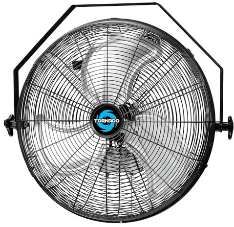 Tornado - Ventilatore da parete industriale ad alta velocità da 45,7 cm con motore TEAO Enclosure - 4000 CFM - 3 velocità - Cavo da 6,5 FT - Uso industriale, commerciale, residenziale - Sicurezza UL
