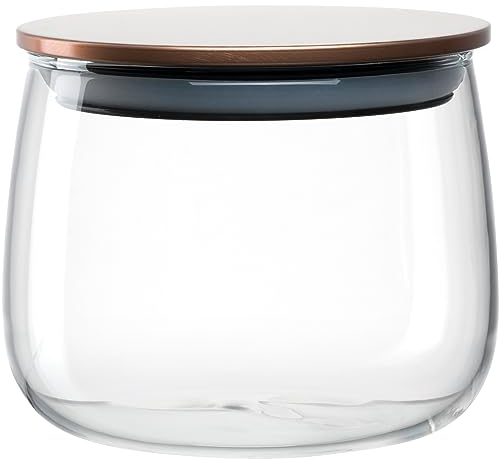 LEONARDO 077390 Tè per Te Azucarero con tapa, Tarro de almacenamiento para azúcar de vidrio de borosilicato, hecho a mano, altura 5 cm, diámetro 9,7 cm, contenido 300 ml, apto para lavavajillas, 1