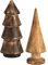 Miss Lovely Deko-Figuren Holz Tannen-Baum 2er Set Weihnachts-Deko-Figuren Tannenbäume aus Holz Weihnachts-Dekoration Figur Tannen-Baum Natur Advent Winter