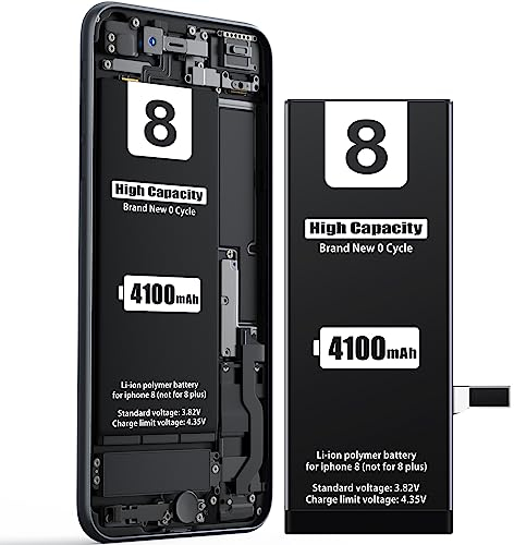 4100mAh Akku für iPhone 8, EMNT Neuer 0-Zyklus Höhere Kapazität Li-ion Ersatz Akku für Modell A1863 A1905 A1906 mit Komplett Professionelle Reparaturwerkzeuge und Anweisungen